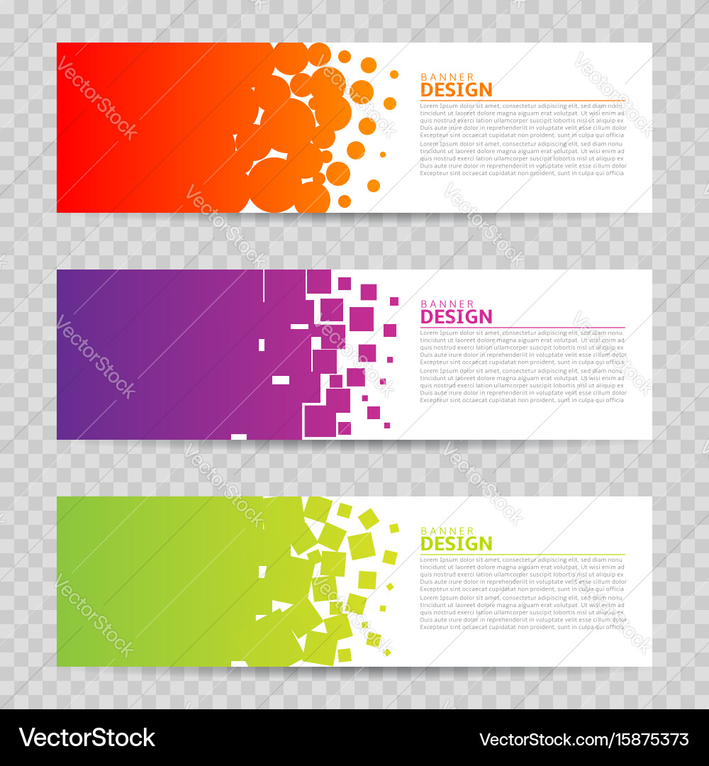 Modernes Banner Hintergrundset Vektorbild