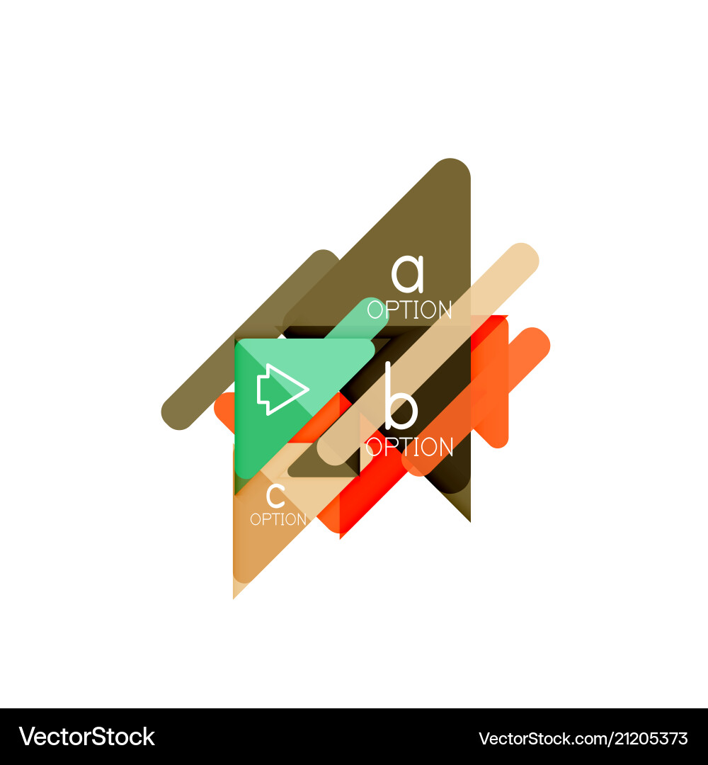 Triangle data visualization design option vector image
