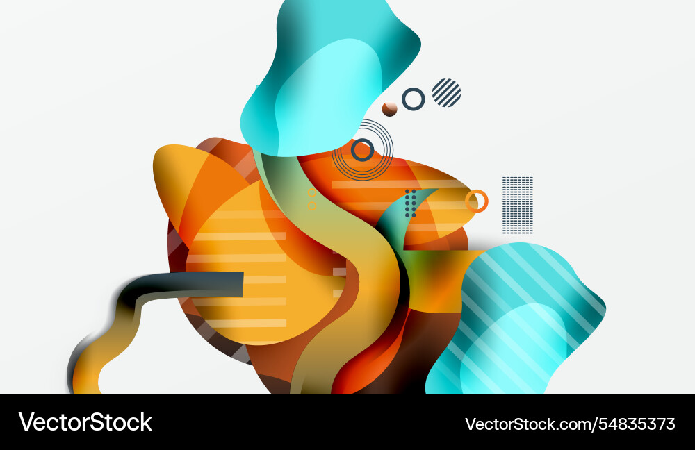 Vibrant abstract background overlapping shapes Vibrant abstract background overlapping shapes vector image