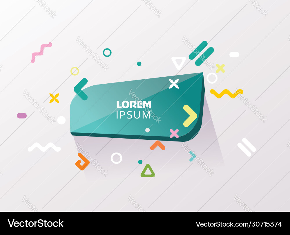 Chat bubble with geometric simple shapes abstract Chat bubble with geometric simple shapes abstract vector image
