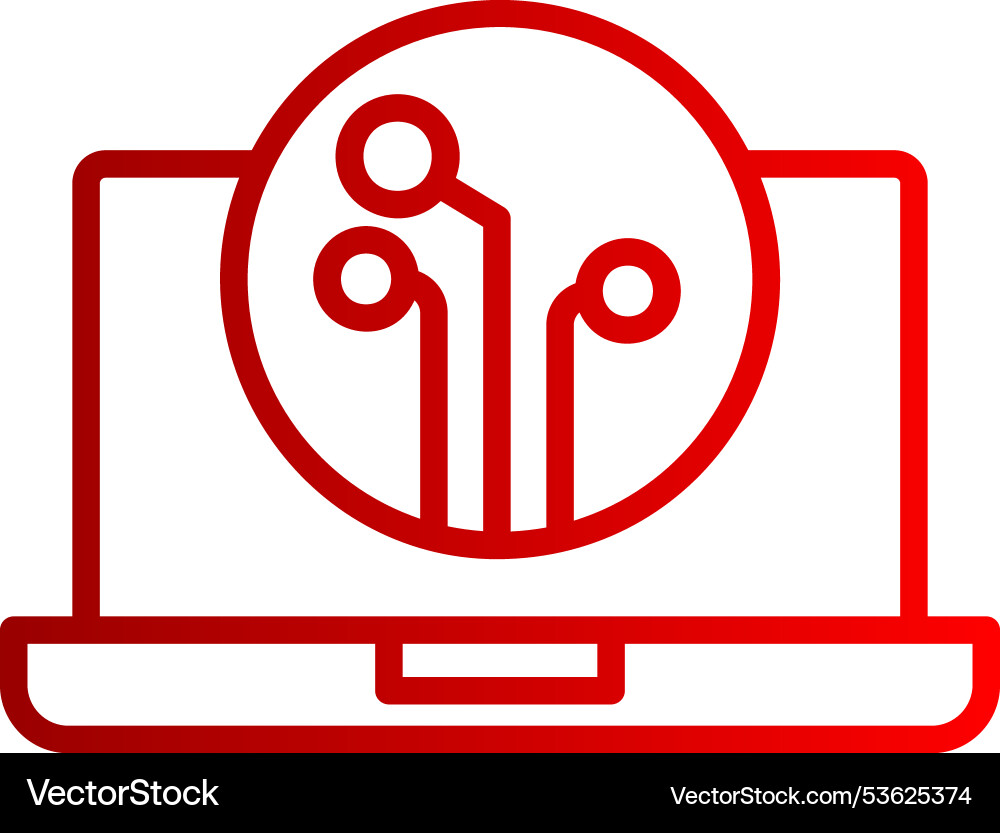 Computing technology line gradient icon Vector Image