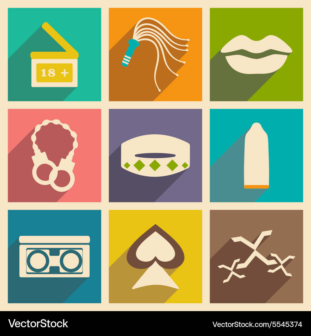 Flat with shadow concept and mobile application Vector Image