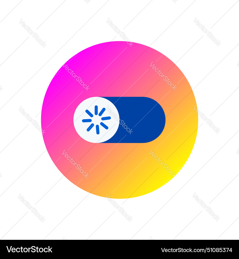 Gradienten Web-Licht-Modus Schalter ui flache Icon Design vektorbild