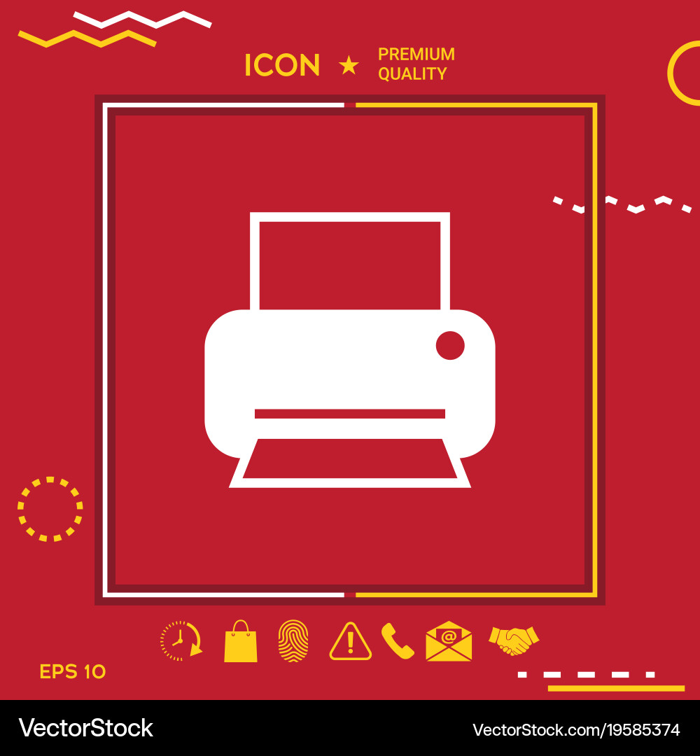 Print icon for web vector image