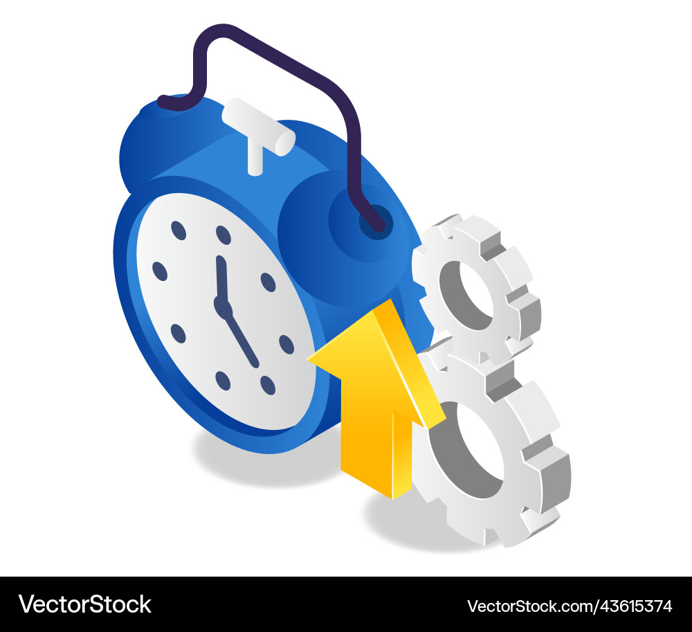 Process setting time up Vector Image