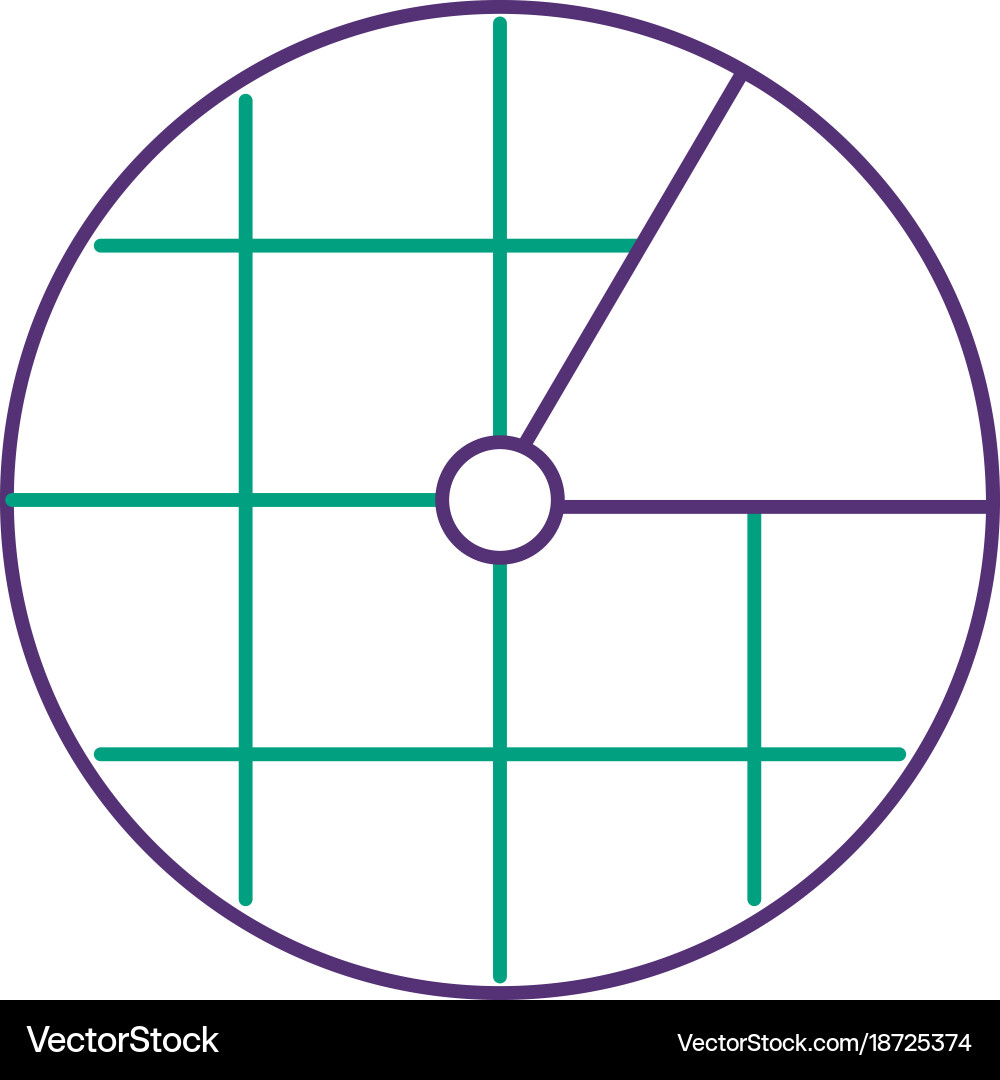 Screen navigation app blank round template Vector Image