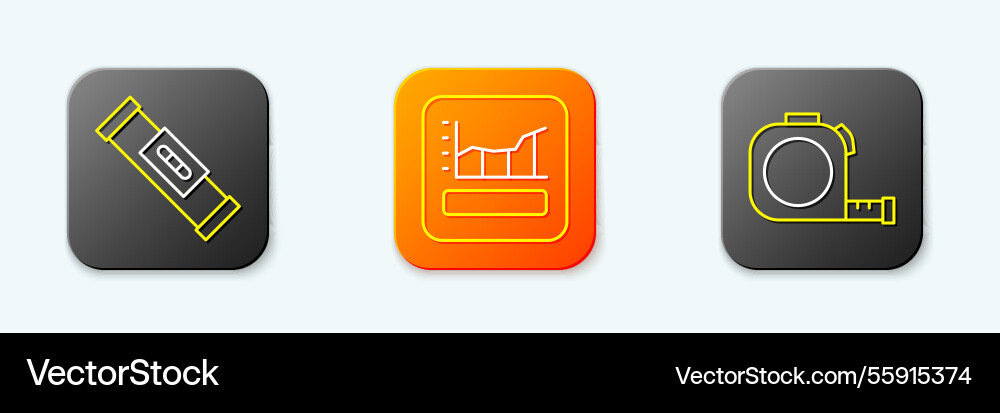 Set line construction bubble level graph schedule Set line construction bubble level graph schedule vector image
