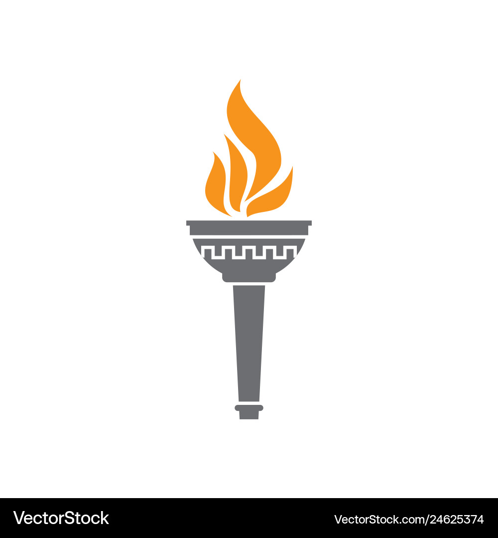 Torch icon on background for graphic and web Torch icon on background for graphic and web Vector Image
