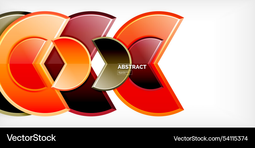 Trendy round shapes with triangular angle design Trendy round shapes with triangular angle design Vector Image