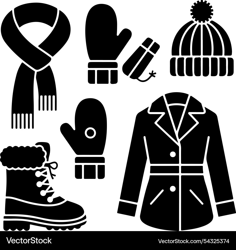Winter boots with laces a wool hat pom-pom Vector Image