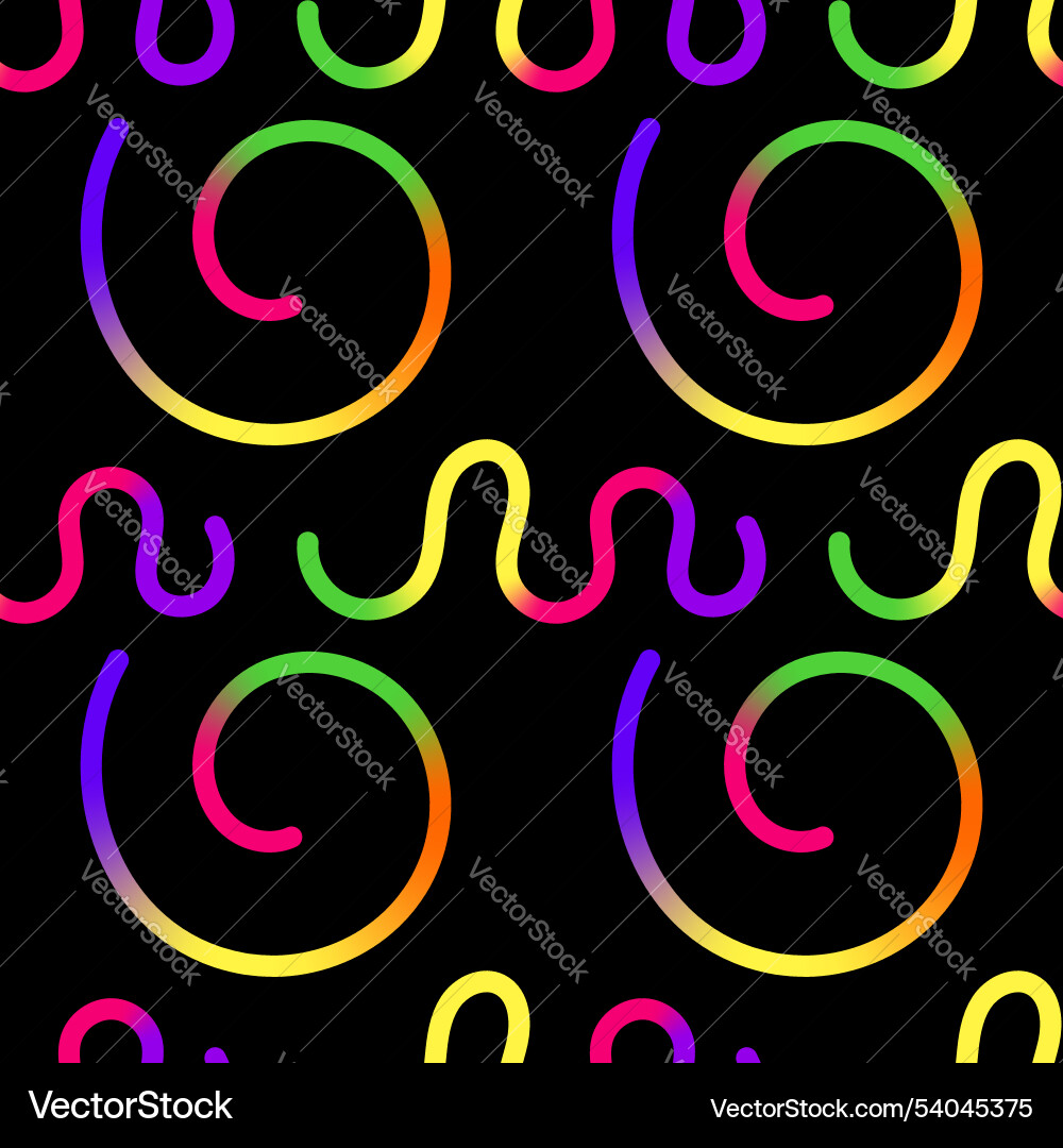 Abstract seamless colored gradient shapes set Vector Image