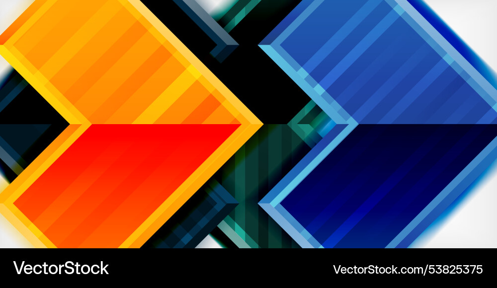 Arrow symbols created with 3d effects and line Vector Image