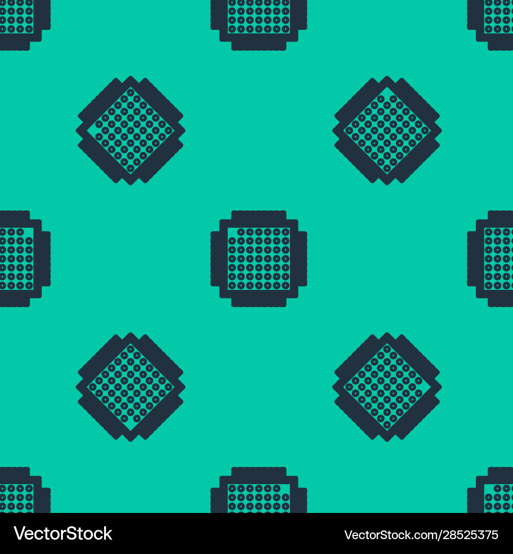 Blue line processor icon isolated seamless pattern Blue line processor icon isolated seamless pattern Vector Image