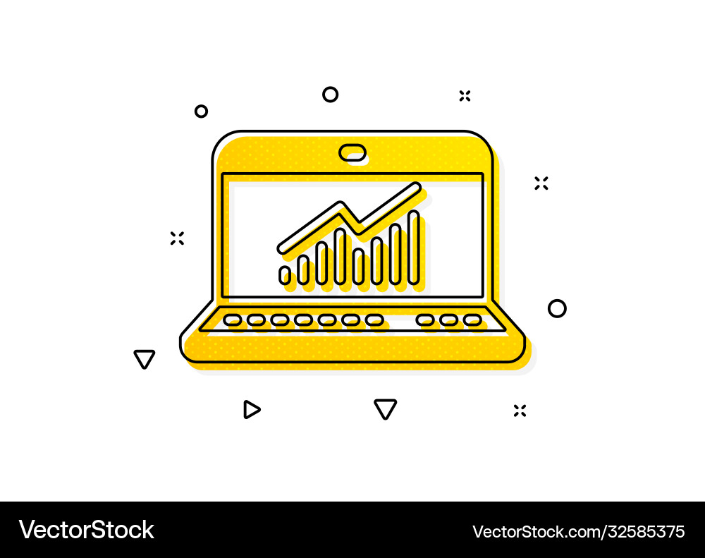 Data analysis and statistics icon computer Data analysis and statistics icon computer Vector Image