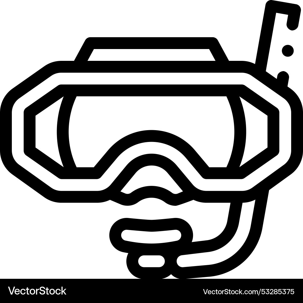Diving icon thin linear style design isolated Vector Image