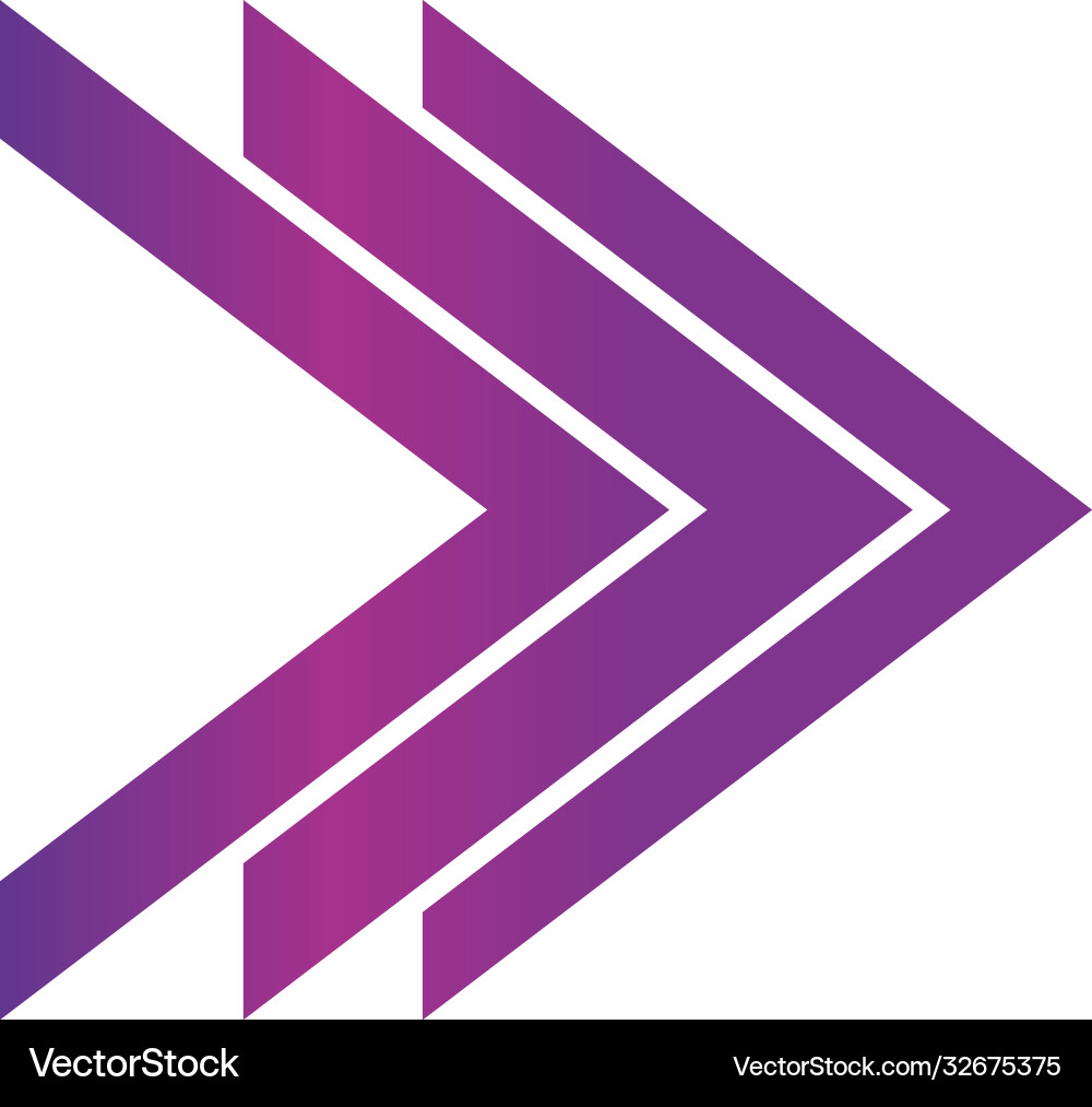 Double right arrows direction forward button Vector Image