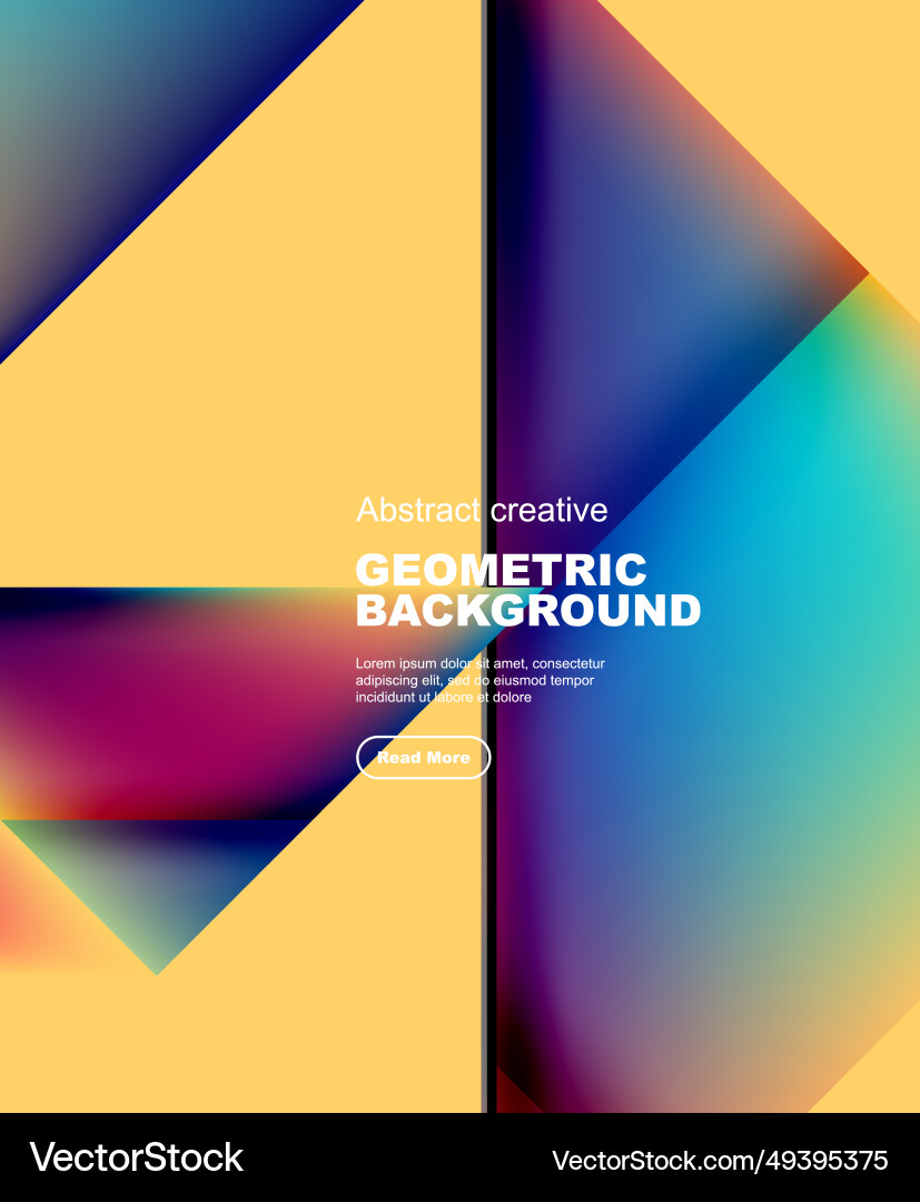 Gradient triangles abstract background Vector Image