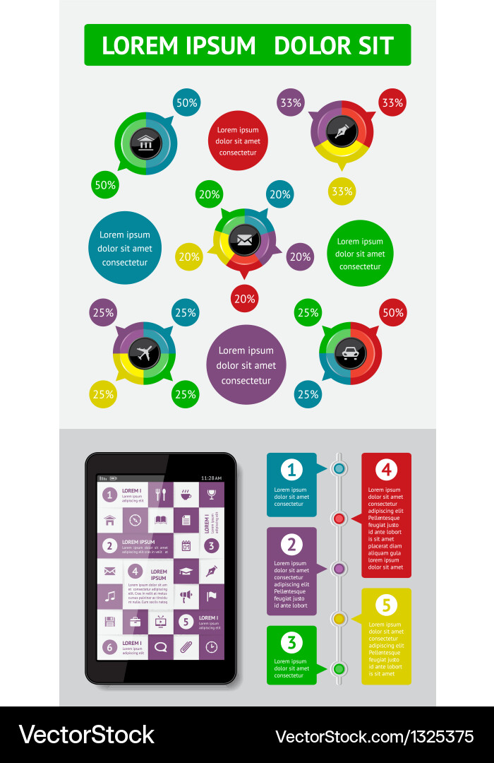Infographics and web elements Vector Image