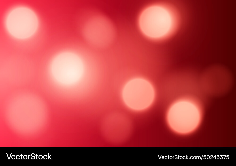 Red color bokeh soft light abstract background Vector Image
