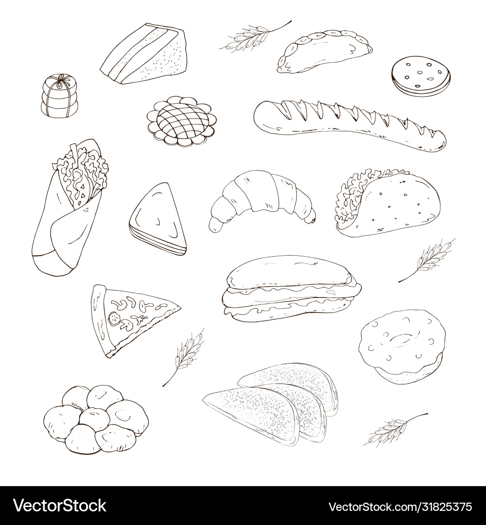 Set baking objects Set baking objects Vector Image