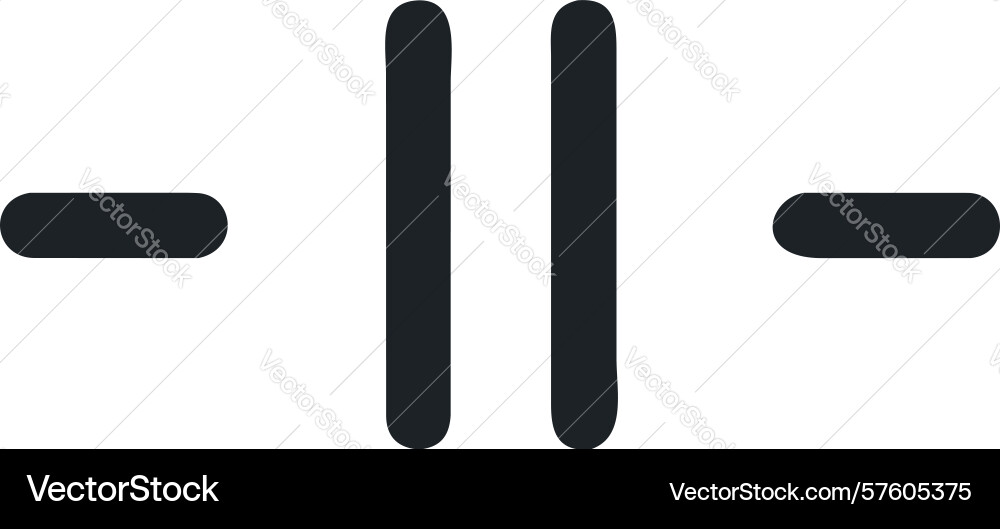 Universal pause icon for media playback controls vector image