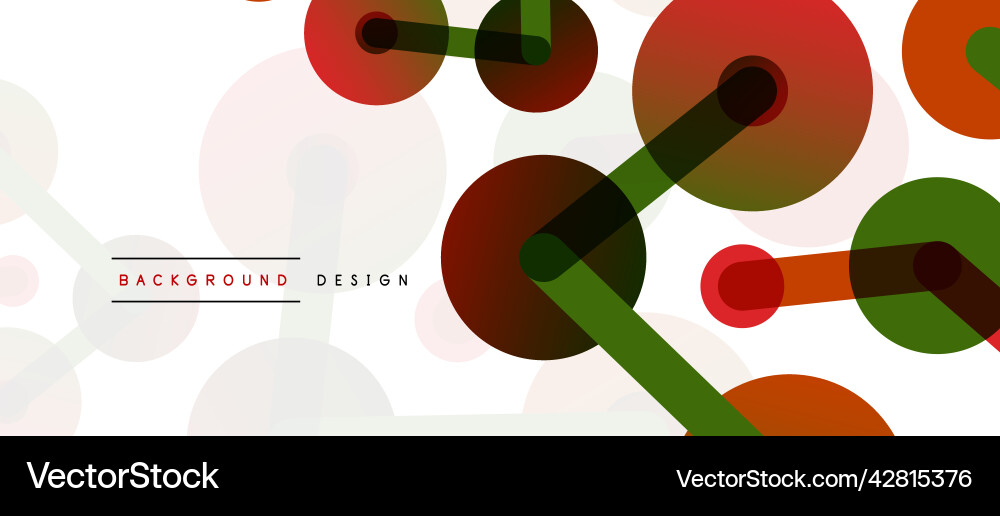 Abstract background round dots connected by lines Vector Image