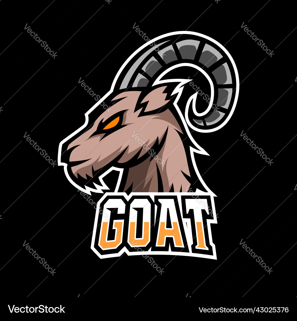 Aggressive Goat Mascot Logo Vector Image