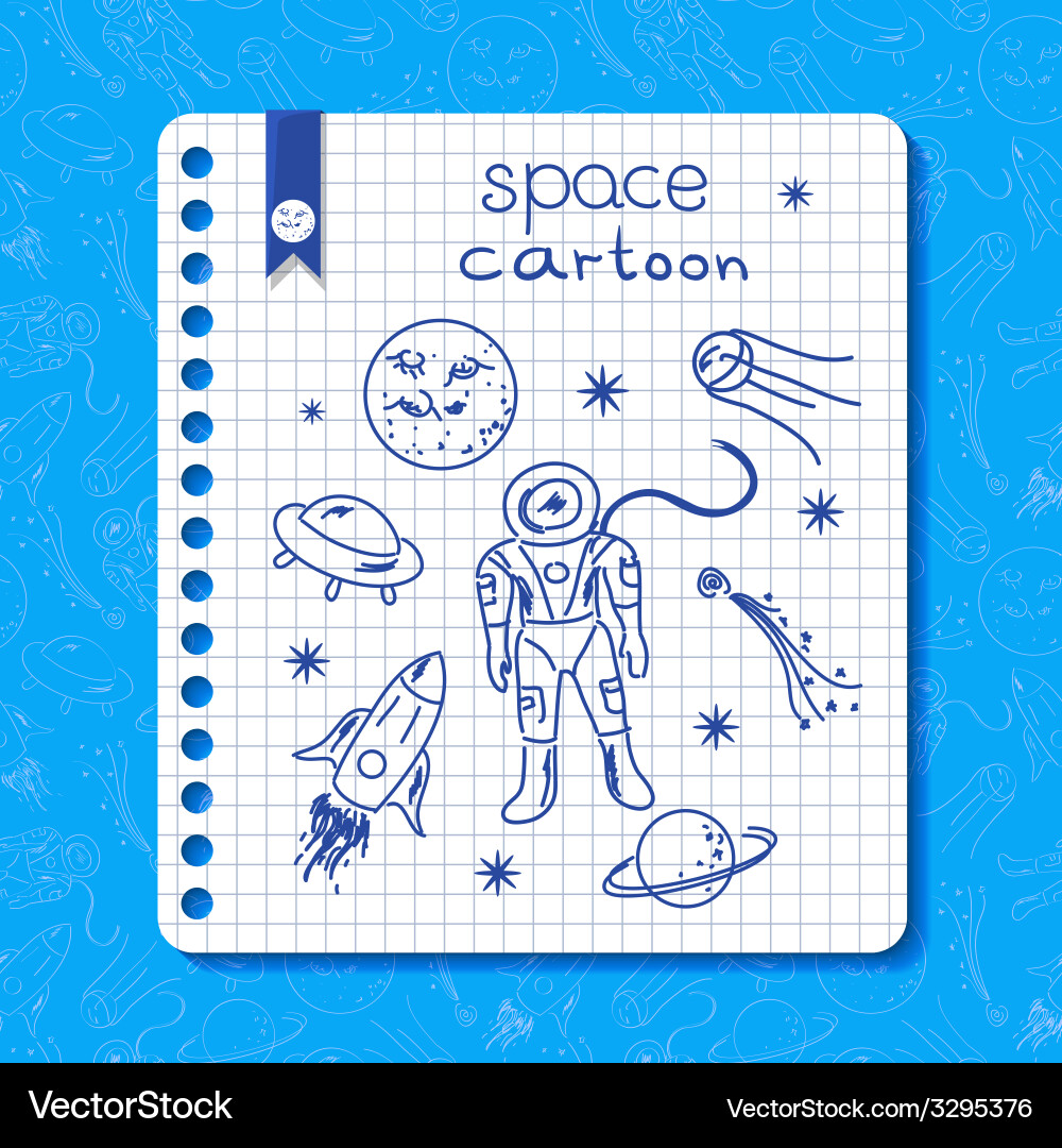 Cosmos background with space for text Vector Image