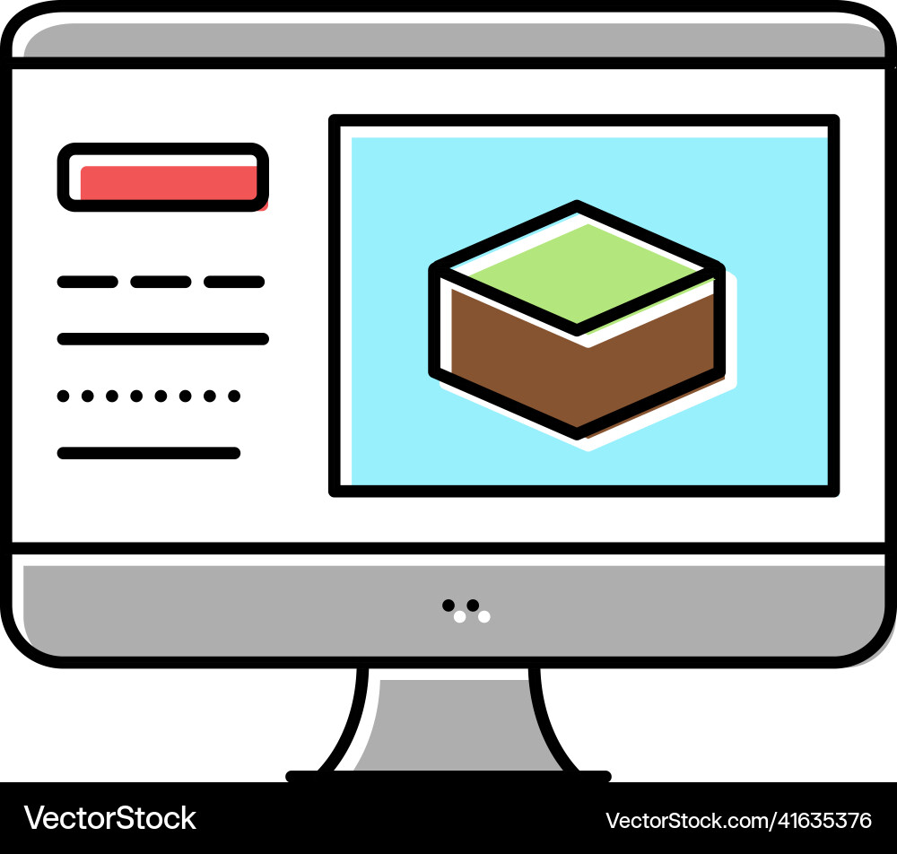 Information of soil on computer screen color icon Information of soil on computer screen color icon Vector Image