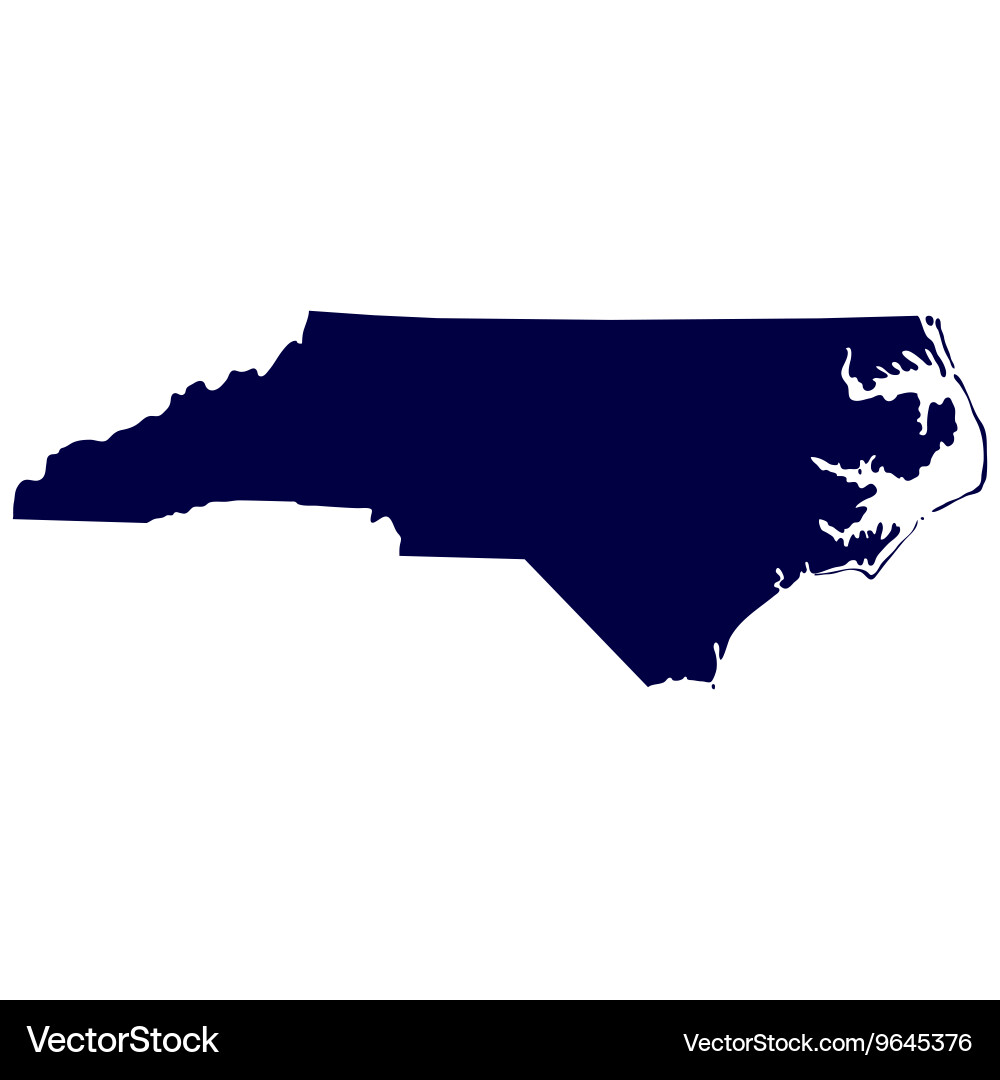 North Carolina Map Vector Image