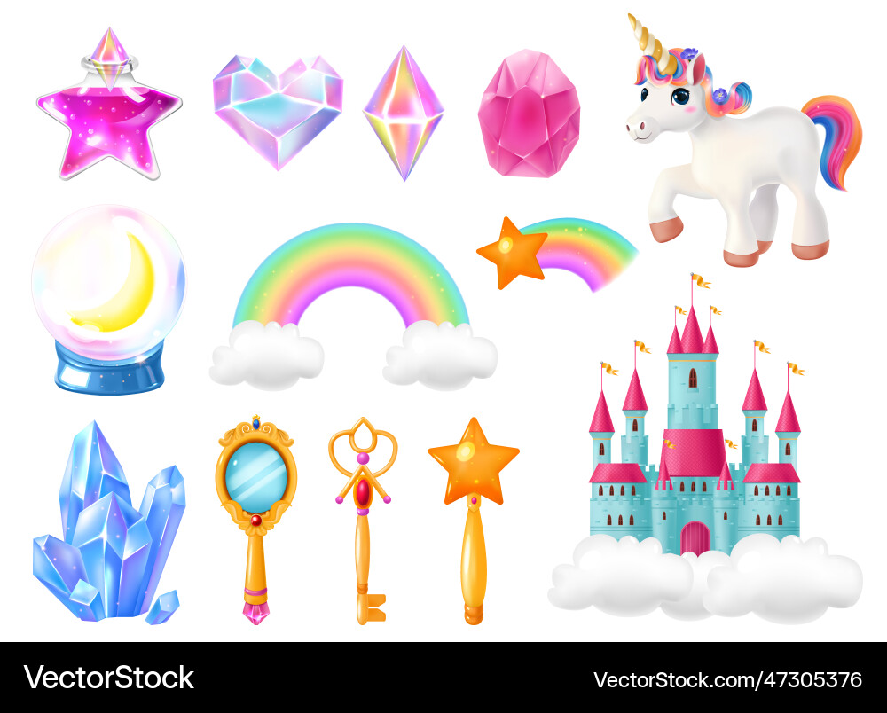 Realistic magic objects Realistic magic objects vector image