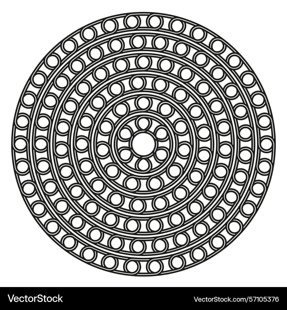 Round circle pattern concentric loop structure Round circle pattern concentric loop structure vector image
