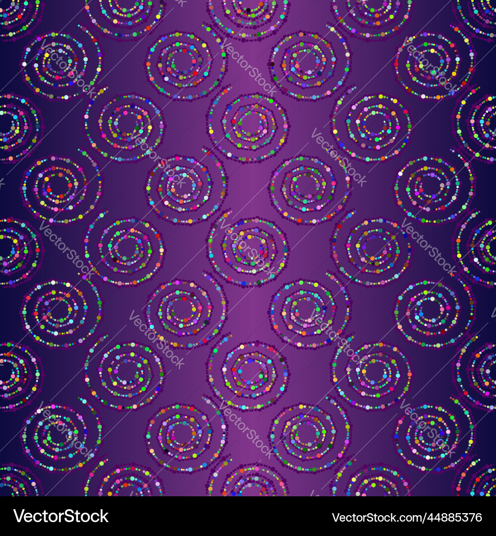 Seamless pattern of spirals with multi-colored Vector Image