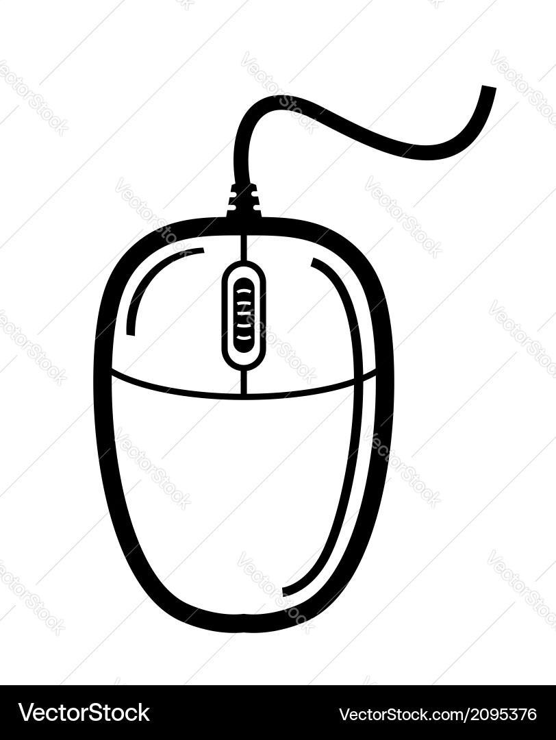 Simple Computer Mouse Icon vector image