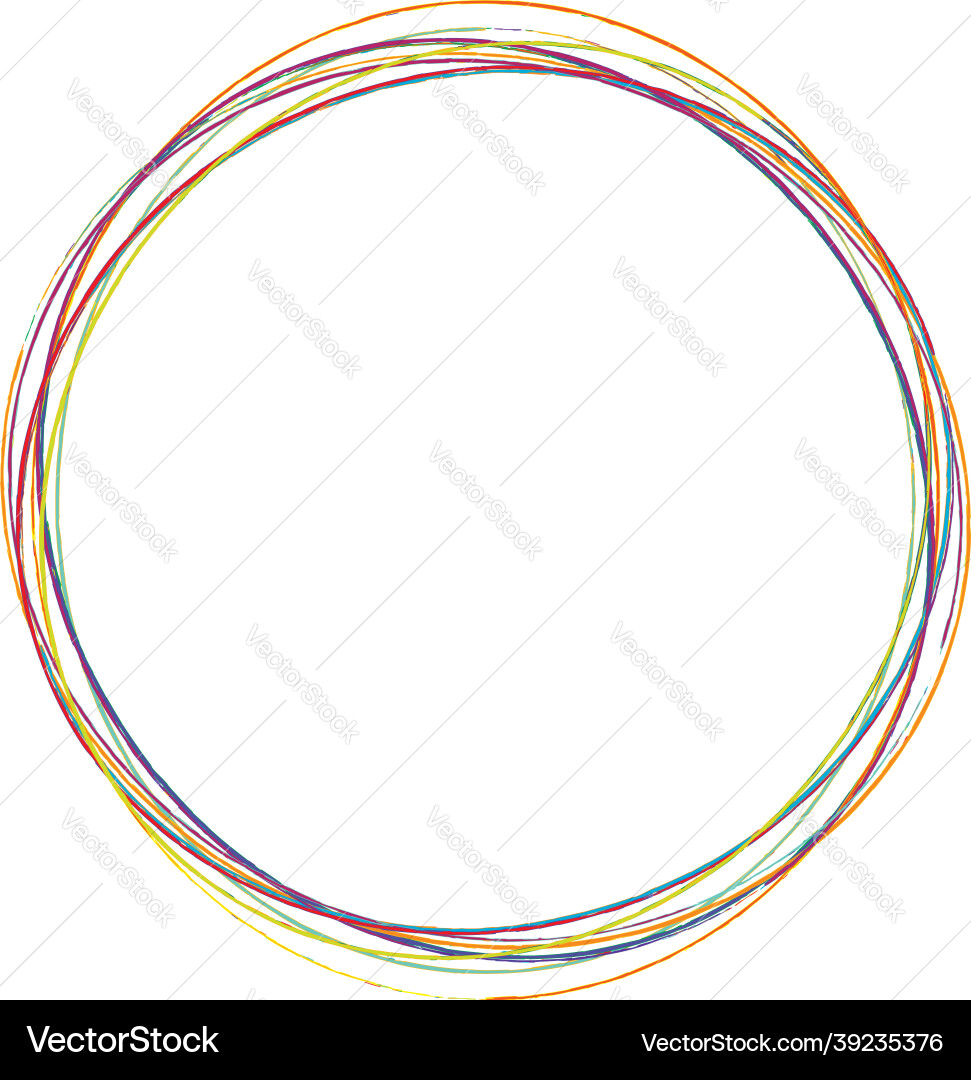 Sketch scribble sketchy grungy lines circles Vector Image