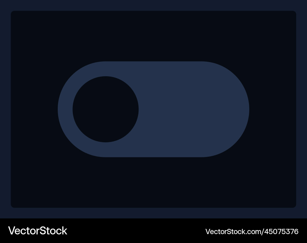 Toggle button in off mode ui element template Vektorbild