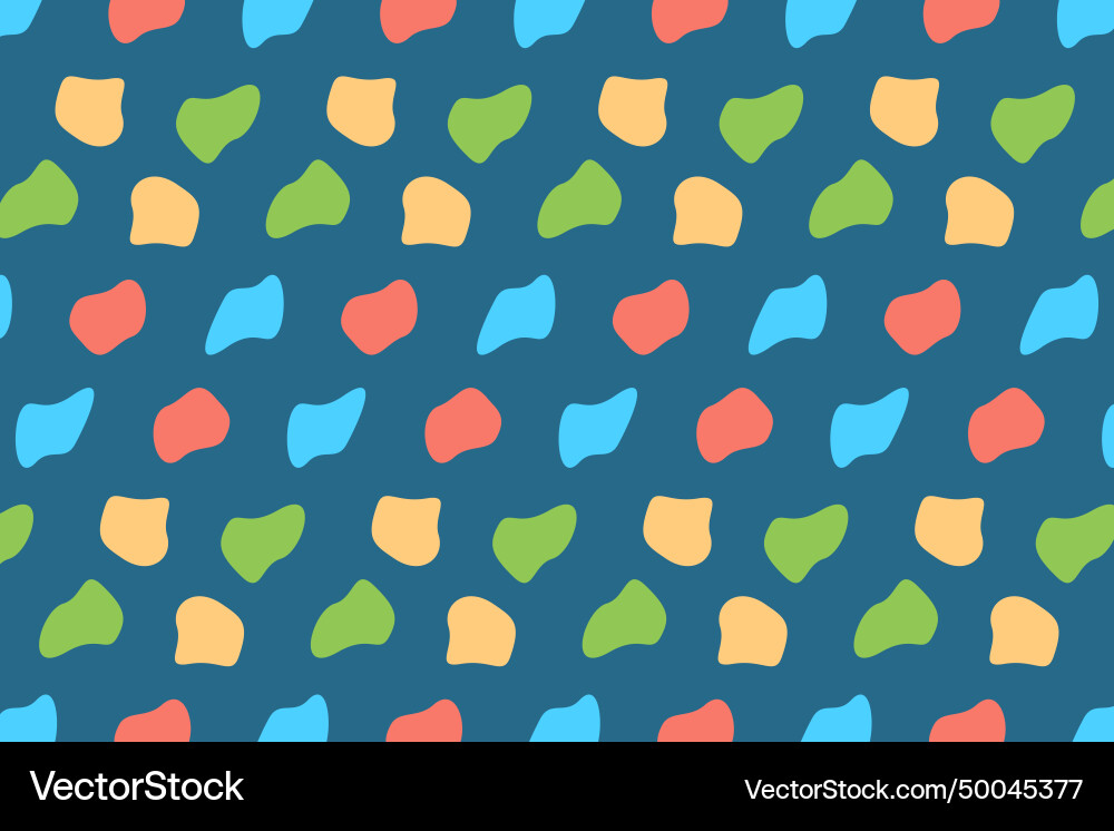Blue colorful object pattern Vector Image