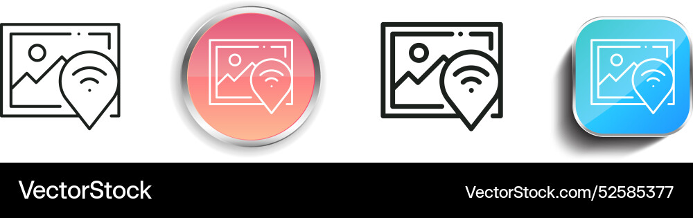Cheking icon thin linear regular and button style vector image