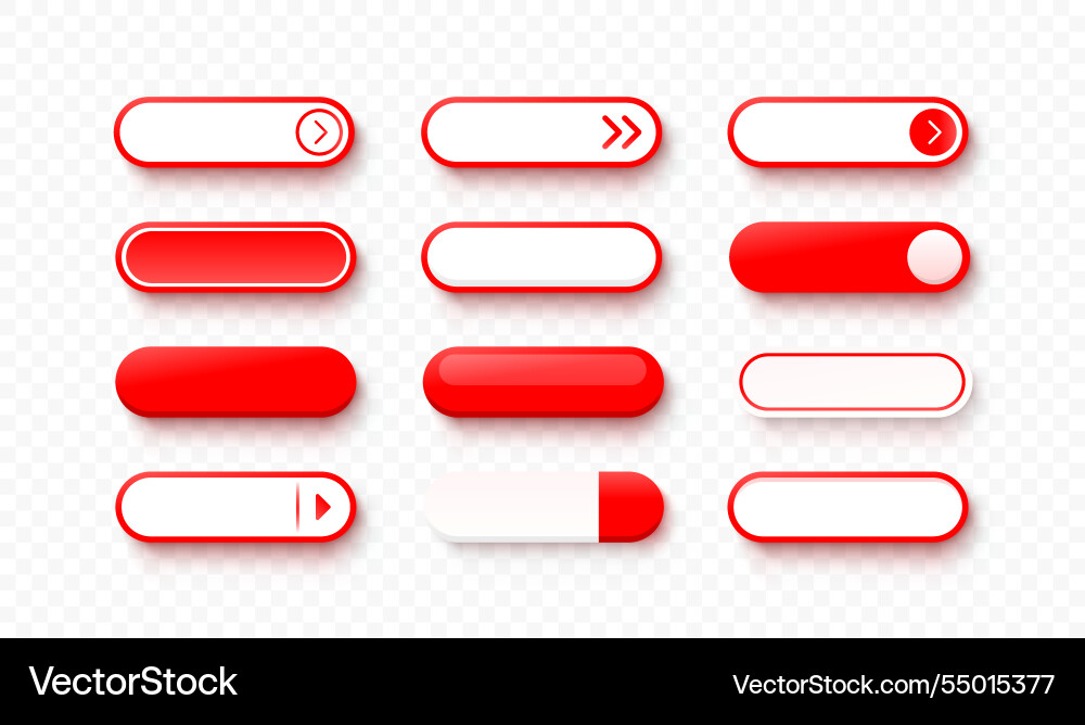 Click here button set link mouse Click here button set link mouse vector image