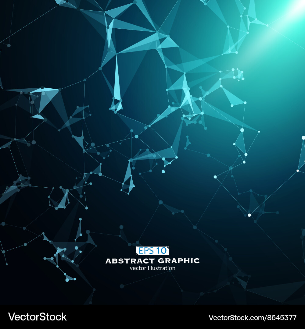 Dot line and surface consisting of abstract vector image
