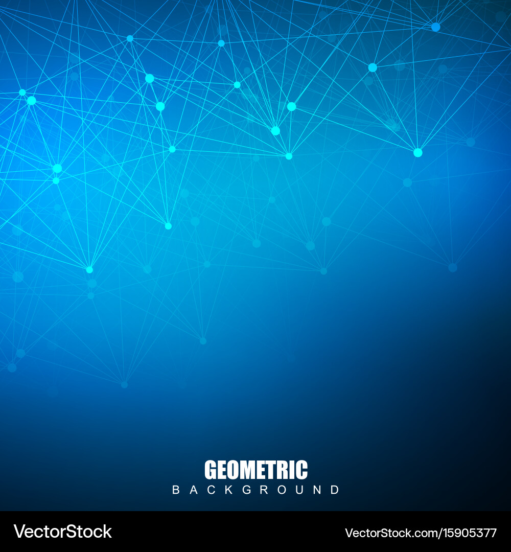 Geometric abstract background with connected line Vector Image
