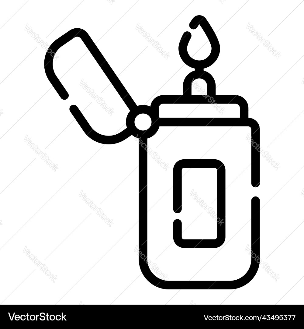 Lighter icon thin line style for web and mobile Vector Image