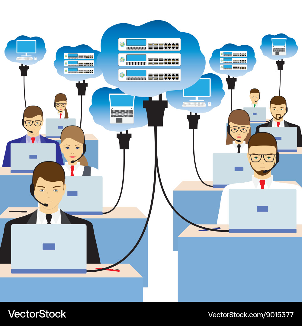 Network cloud technology Vector Image