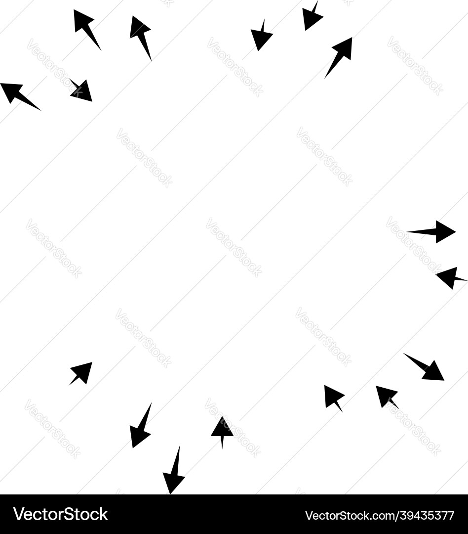 Radial radiating arrows pointers in opposite Radial radiating arrows pointers in opposite Vector Image