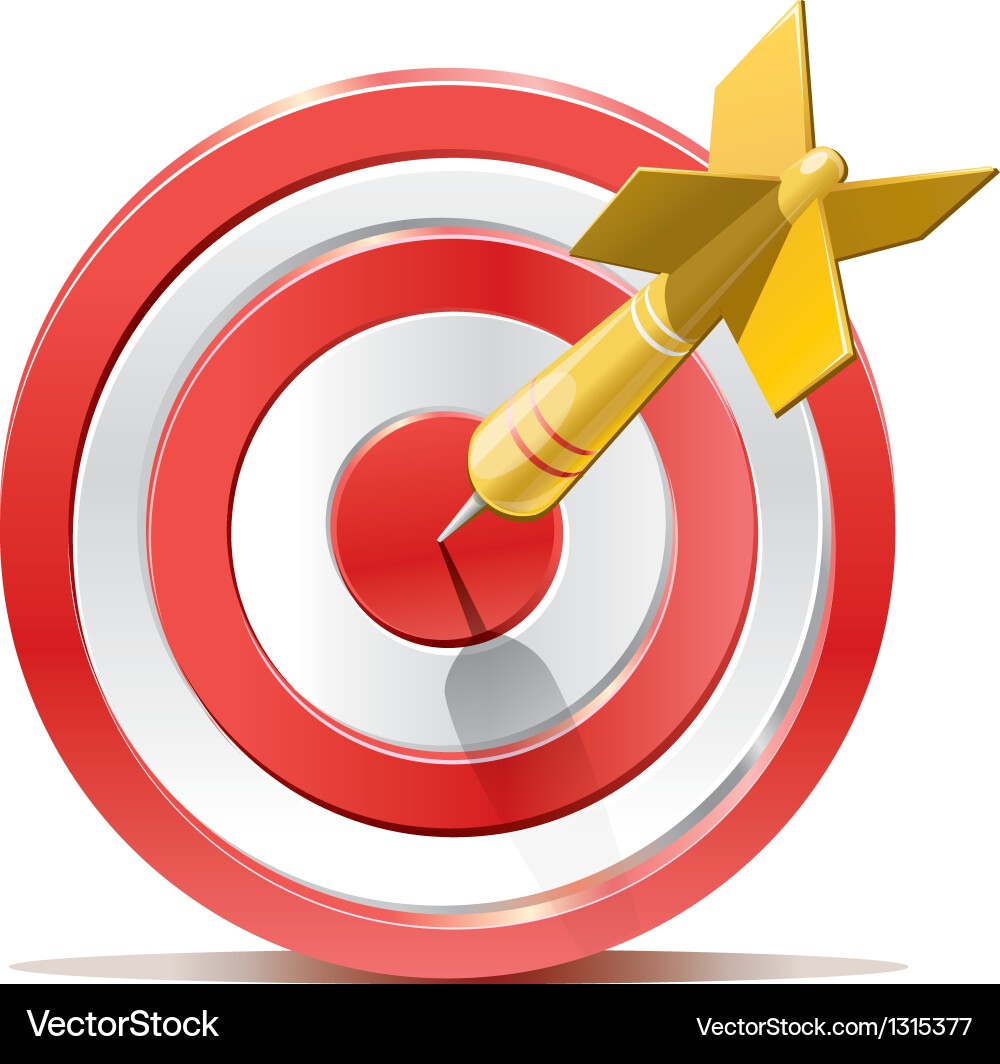 Red Dart Target vector image
