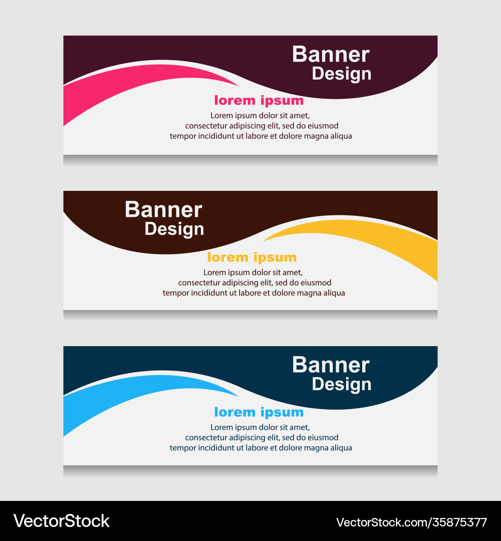 Set design print banner or web template can Set design print banner or web template can Vector Image