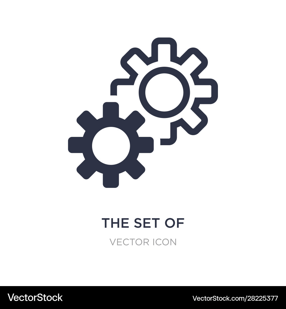 Set icon on white background simple element Vector Image
