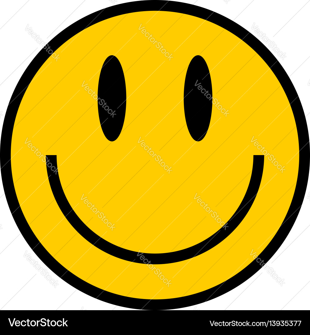 Smiling Smiley Face Icon Royalty Free Vector Image