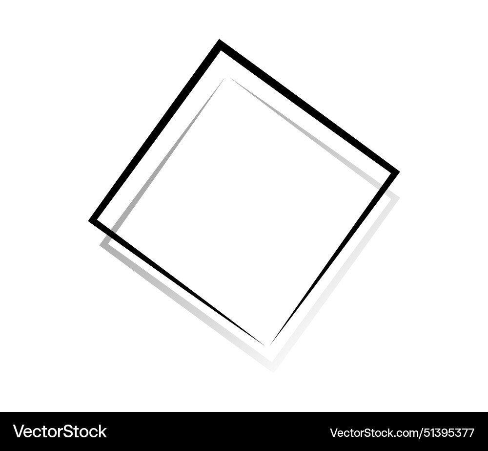 Square frame geometric abstract element Square frame geometric abstract element vector image