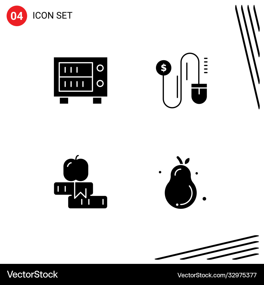 Universal solid glyphs set for web and mobile Vector Image
